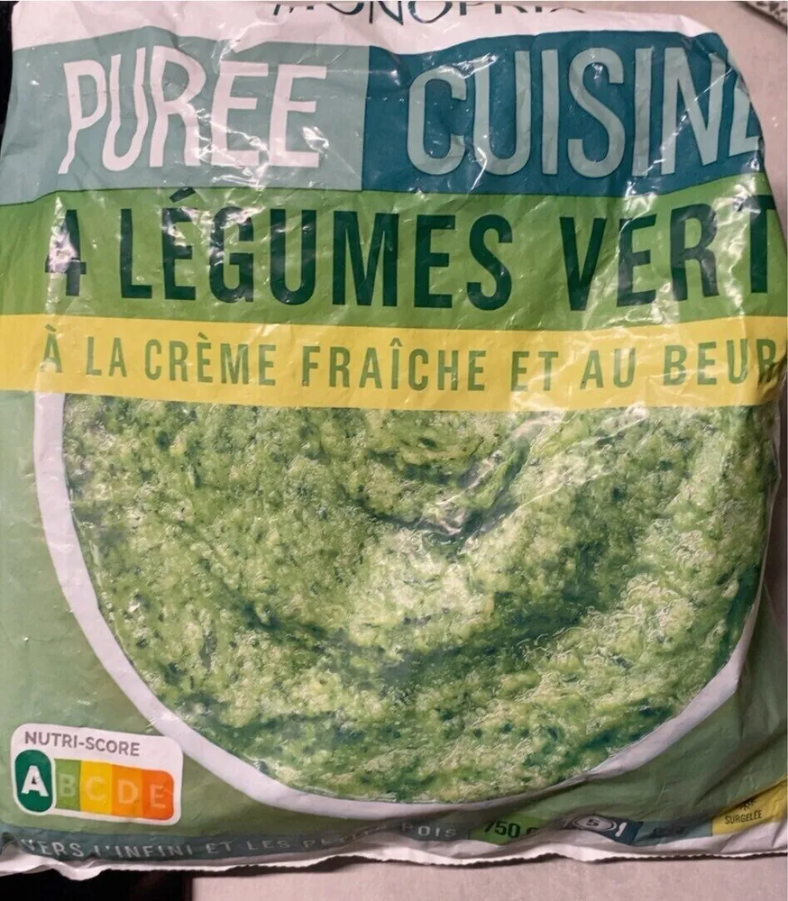 Puree 4 legumes vert à la creme fraiche et au beurre