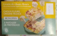 Gratin de choux fleurs a la creme fraiche et a l’emmenthal