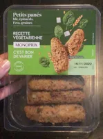 Petits panés blé epinards feta graines