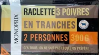 Raclette en tranches 3 poivres
