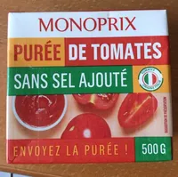 Purée de tomates sans sel ajouté
