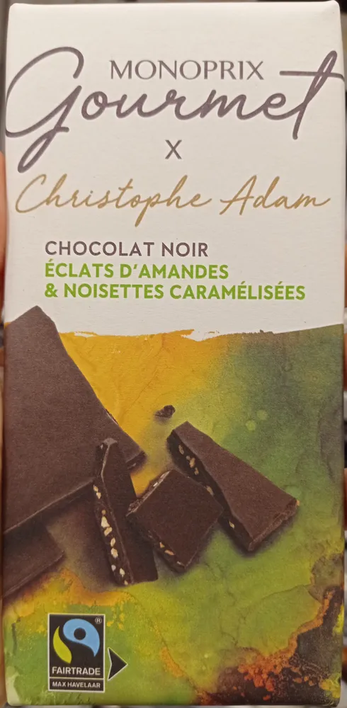 Chocolat noir eclats d’amandes & noisettes caramélisées