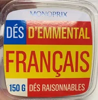 Dés d’emmental français dés raisonnables
