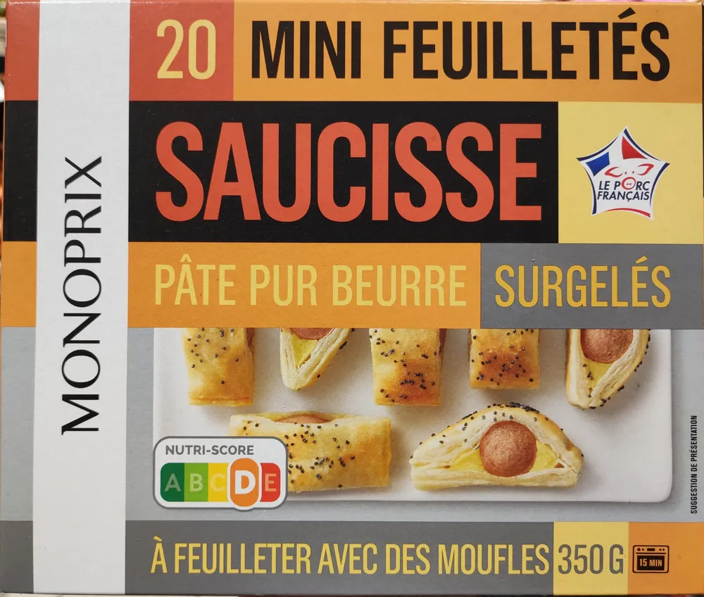20 mini feuilletés saucisse