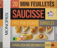 20 mini feuilletés saucisse