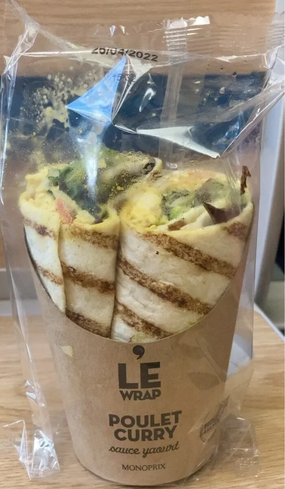 Le wrap poulet curry