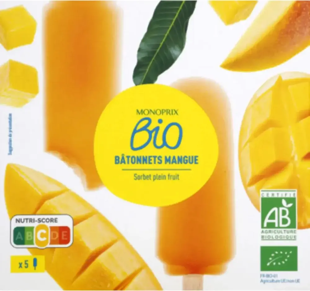 Sorbet mangue bâtonnet