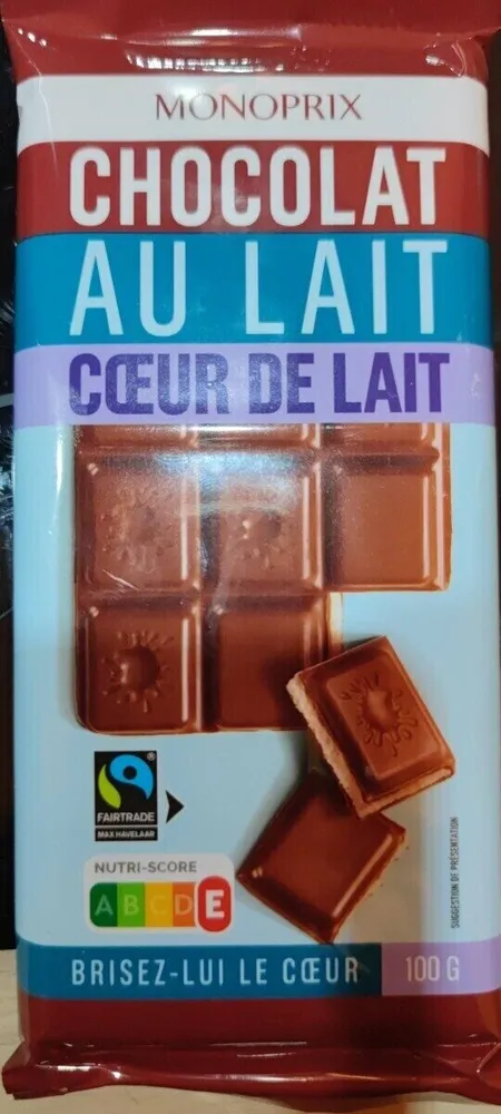 Chocolat coeur de lait