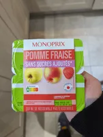 Spécialité de pommes et de fraises sans sucres ajoutés