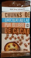 Chunks de chocolat au lait
