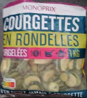Courgettes en rondelles surgelées