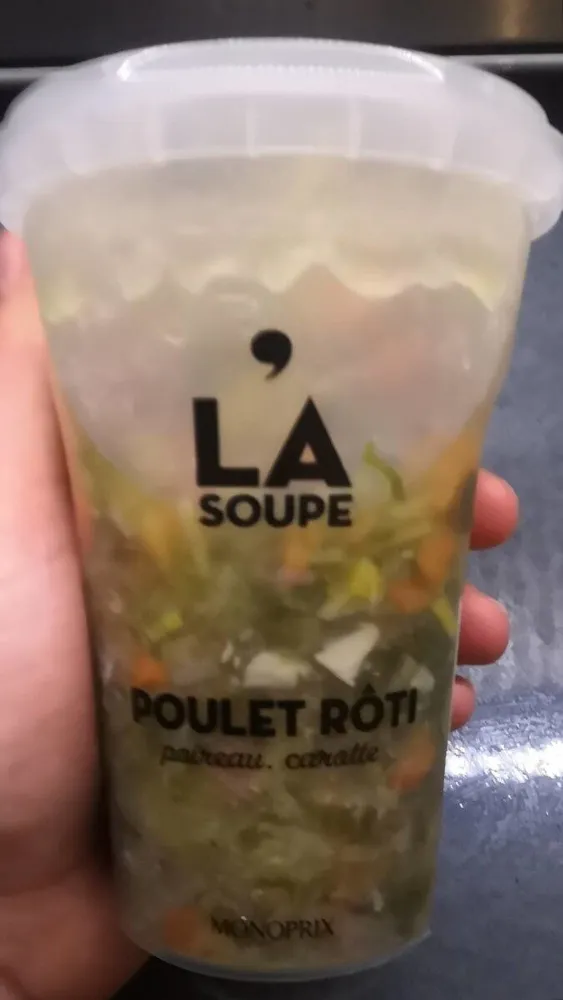 La soupe poulet rôti poireau carotte