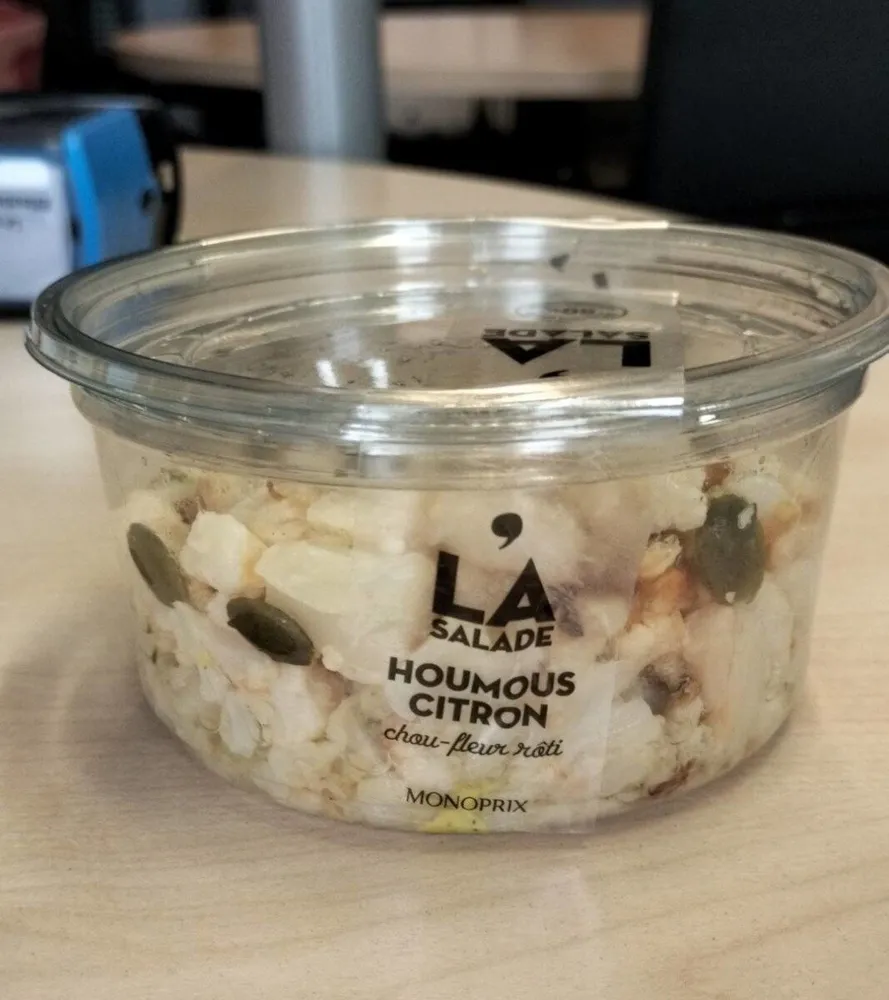 Salade houmous citron chou-fleur rôti