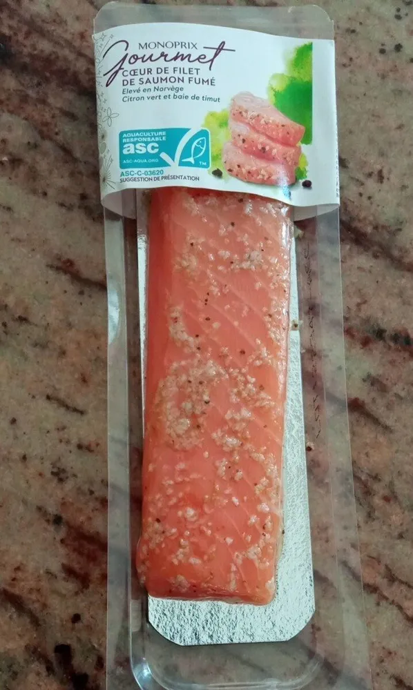 Coeur de filet de saumon fumé