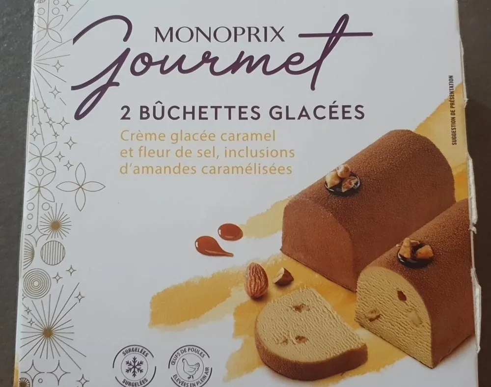2 bûchettes glacées caramel