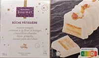 Bûche Nougat fleur d'oranger chocolat blanc pistache