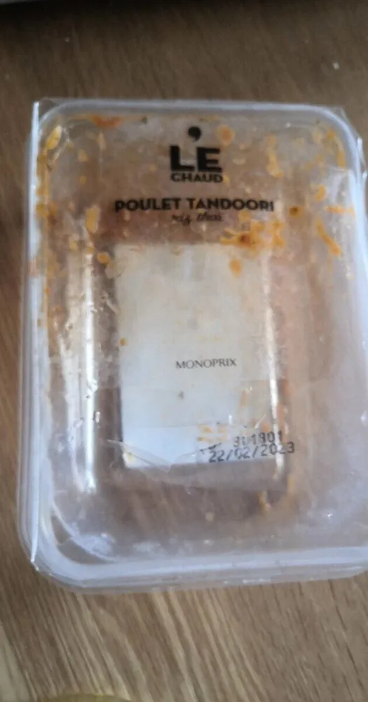 Poulet tandoori riz thai