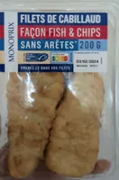 Filets de cabillaud façon fish &chips