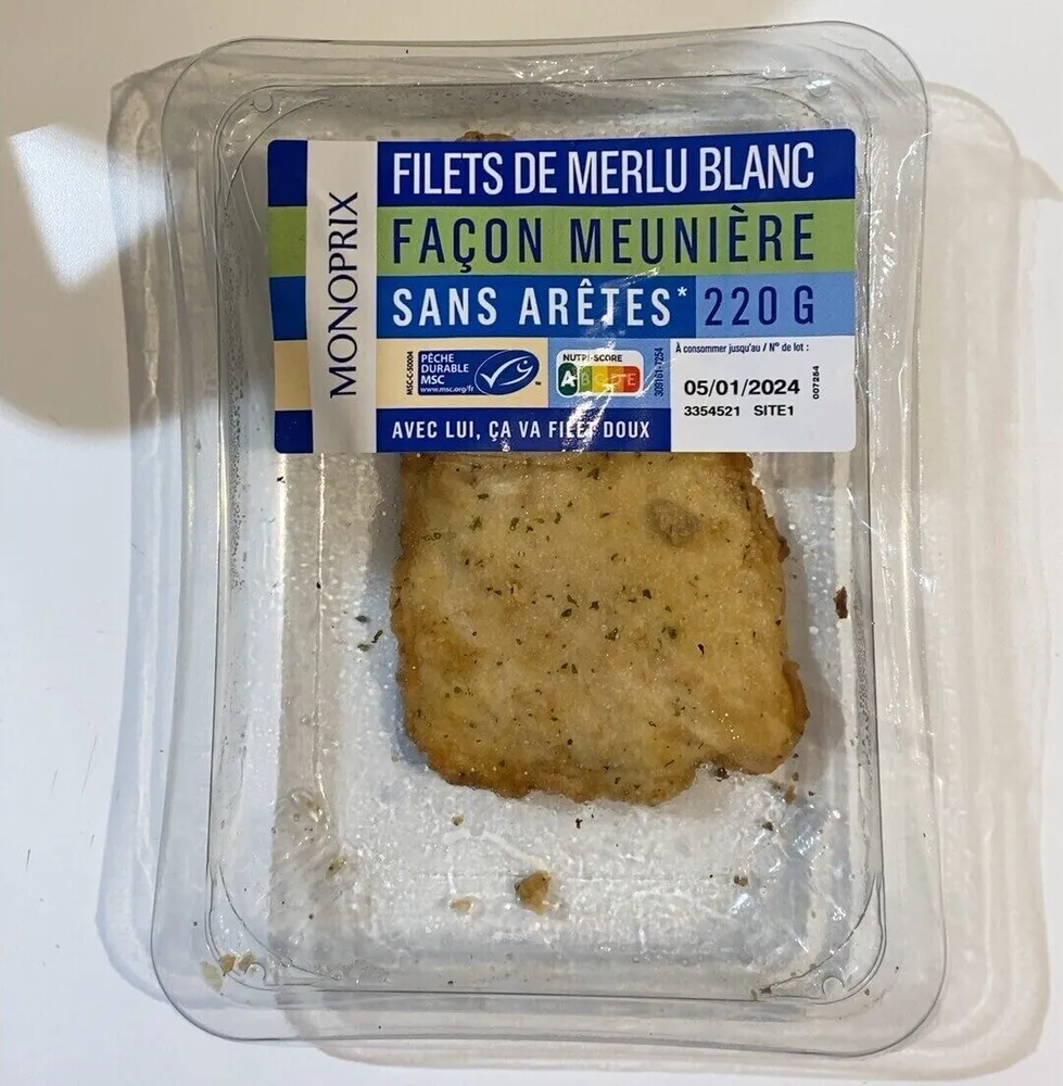 Filets de merlu blanc façon meunière sans arêtes