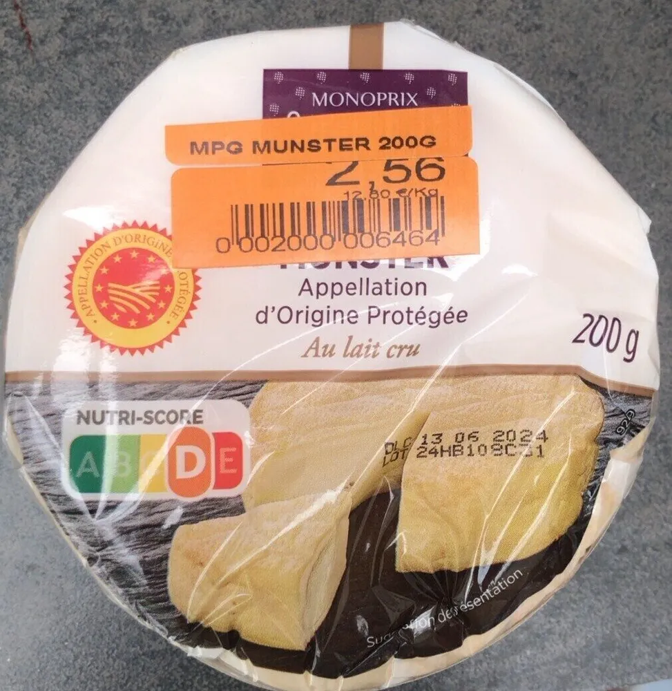 Munster AOP au lait cru