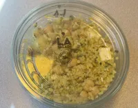 Salade de concombre, pois chiche, boulgour et feta