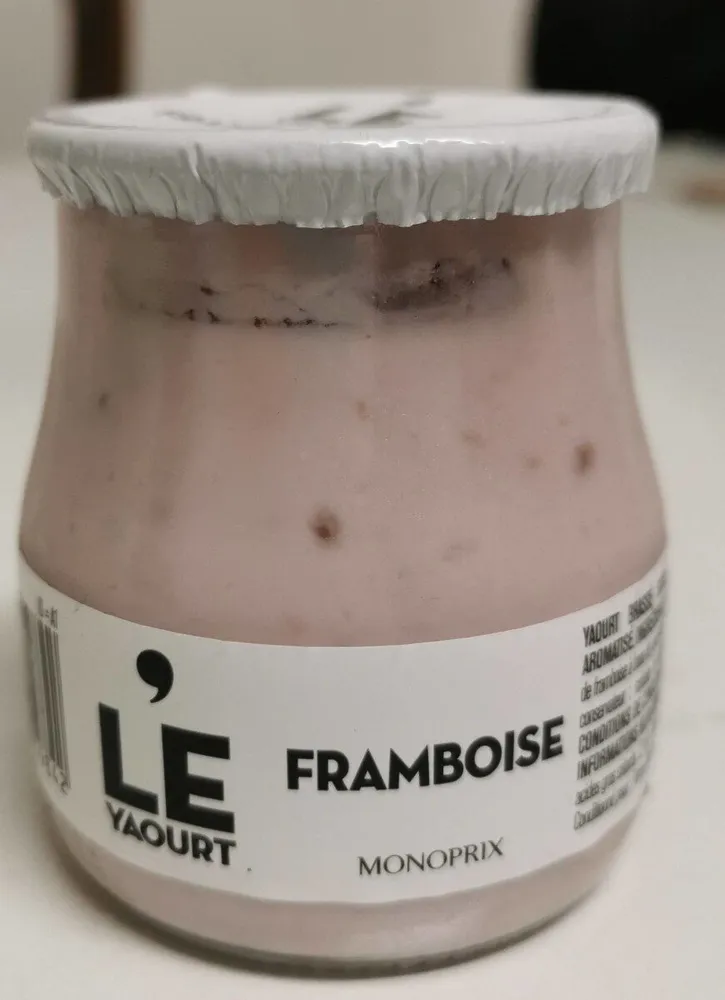 Le yaourt framboise