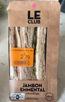 Le club Jambon Emmental crudités