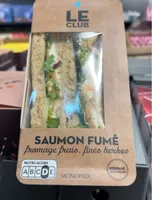 Le club saumon fumé fromage frais fines herbes