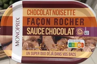 Chocolat noisette façon rocher sauce chocolat