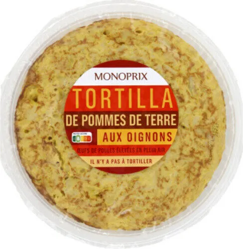 Omelette de pommes de terre aux oignons