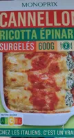 Cannelloni ricotta épinards surgelés