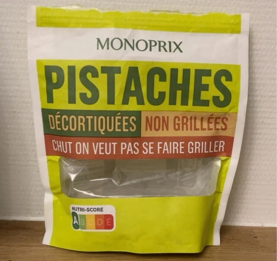 Pistaches décortiquées non grillées