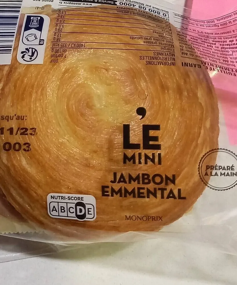 Le mini jambon emmental