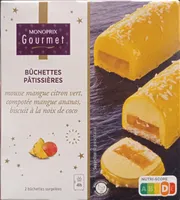 Bûchettes pâtissières mousse mangue