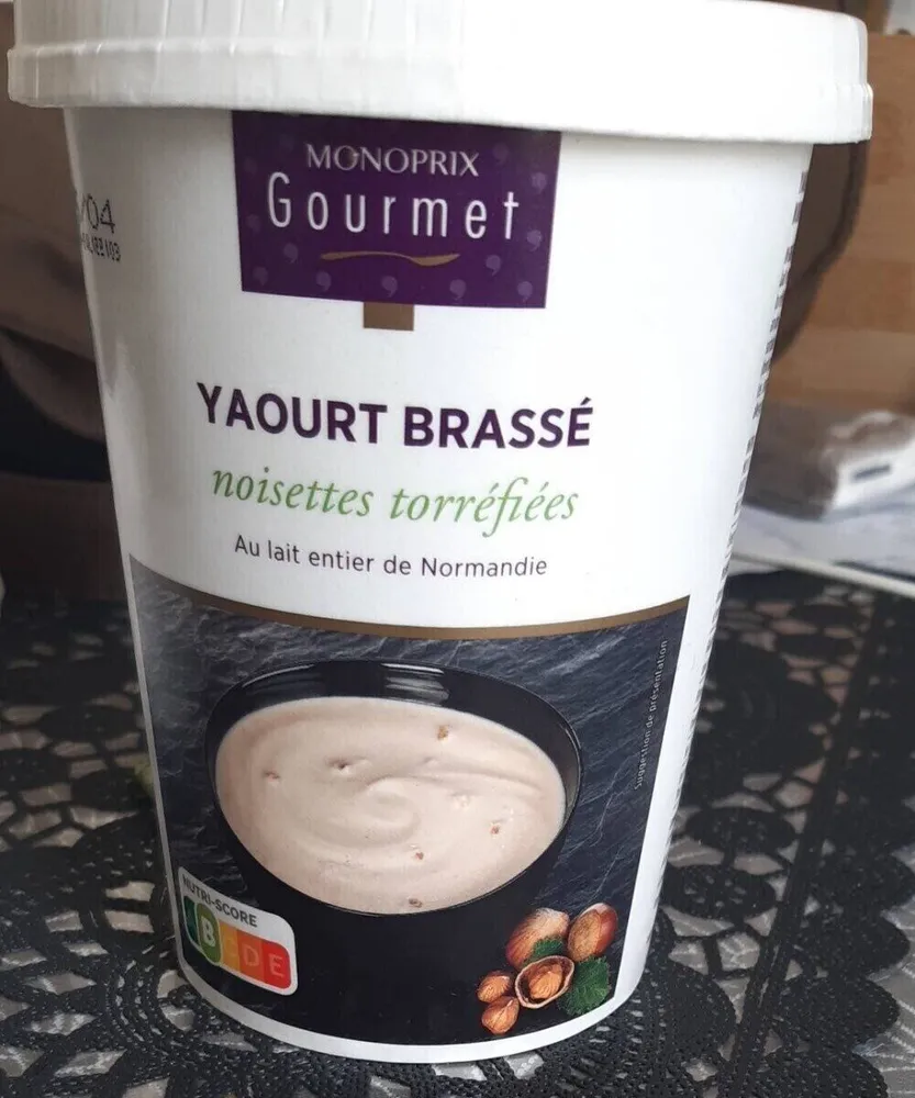 Yaourt brassé noisettes torréfiées