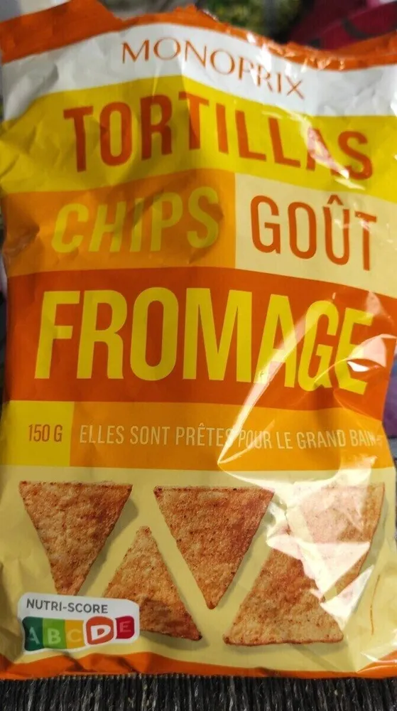 Tortillas chips goût fromage