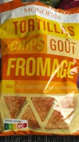 Tortillas chips goût fromage