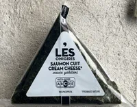 ‘Les onigiris saumon cuit cream cheese, sauce yakitori