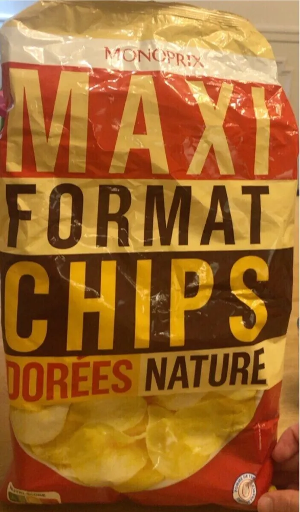Maxi format chips dorées nature