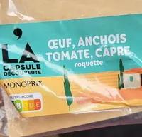 Pain spécial garni  de préparation à base d'oeuf, de câpres et pâte d'anchois - Monoprix