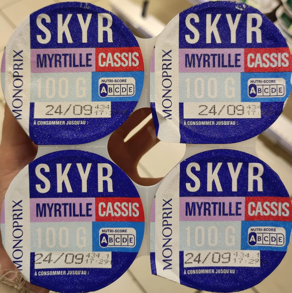 Skyr myrtille cassis