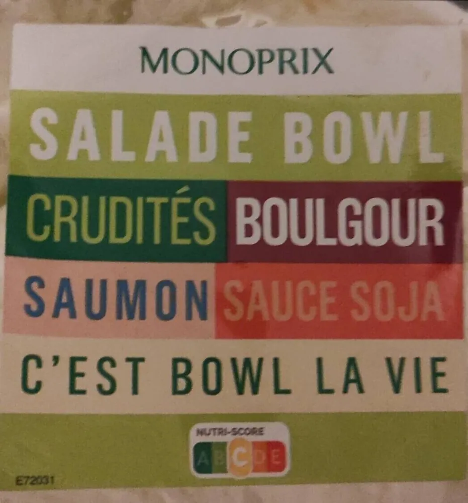SALADE BOWL CRUDITÉS BOULGOUR SAUMON SAUCE SOJA