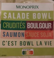 SALADE BOWL CRUDITÉS BOULGOUR SAUMON SAUCE SOJA