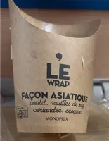 LE WRAP FAÇON ASIATIQUE poulet, nouilles de riz, coriandre, sésame