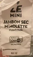 JAMBON SEC MIMOLETTE moutarde