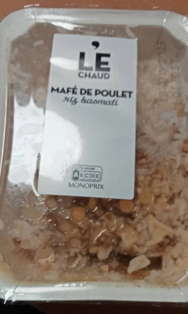 Mafé de poulet riz basmati