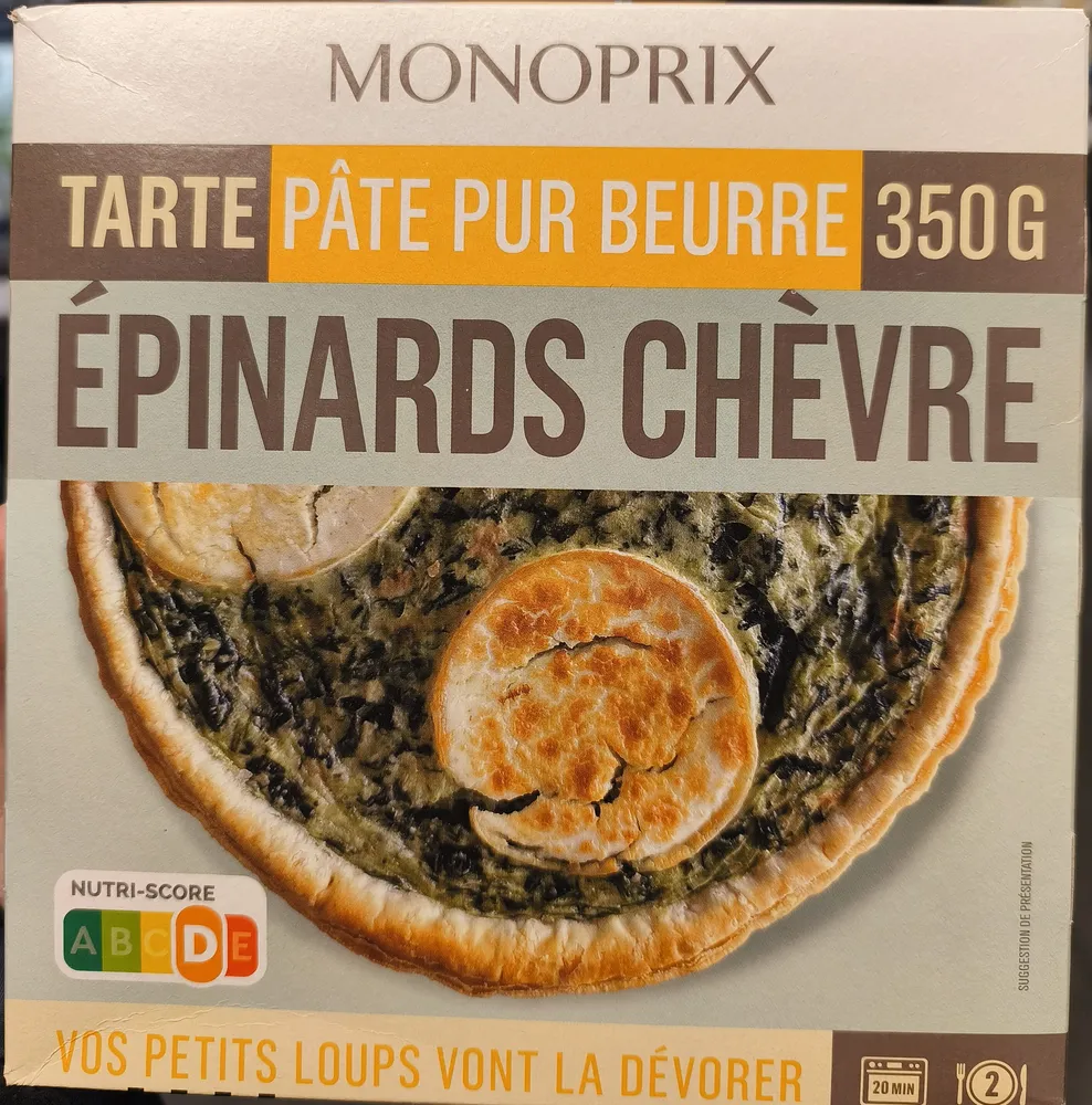 Tarte épinards chèvre