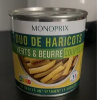 Duo de haricots verts et beurre coupés