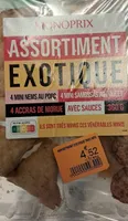 ASSORTIMENT EXOTIQUE 4 MINI NEMS AU PORC 4 MINI SAMOSSAS AU POULET 4 ACCRAS DE MORUE