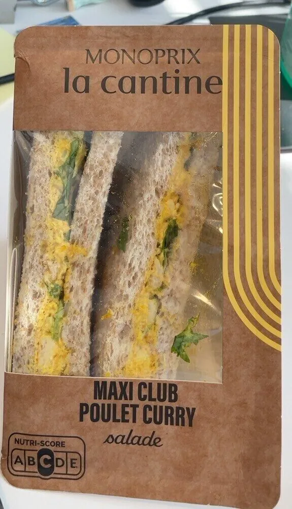 Maxi club Poulet Curry Salade